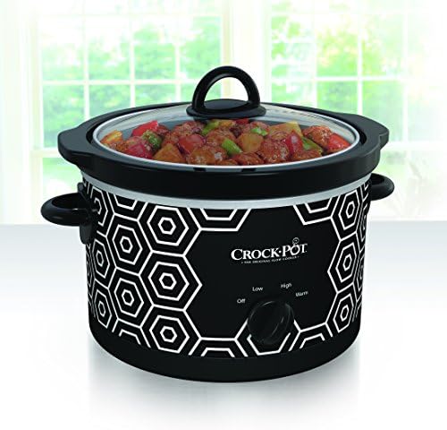 4.5 Quart Portable Slow Cooker – Black & White - Curated Catalog S5
