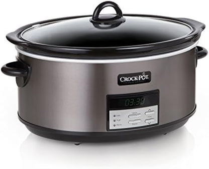 8 Quart Programmable Slow Cooker with Auto Warm - Curated Catalog H0