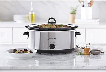 7 Quart Oval Manual Slow Cooker – Stainless Steel - Curated Catalog G9