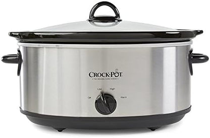 7 Quart Oval Manual Slow Cooker – Stainless Steel - Curated Catalog G9