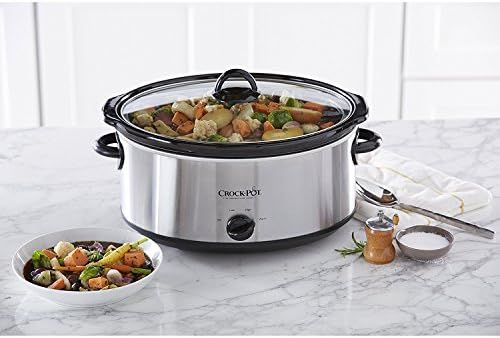 7 Quart Oval Manual Slow Cooker – Stainless Steel - Curated Catalog G9