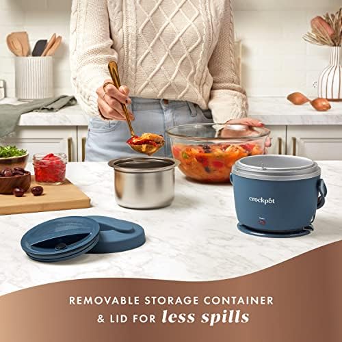 Electric Lunch Box Food Warmer 20oz – Faded Blue - Curated Catalog K4