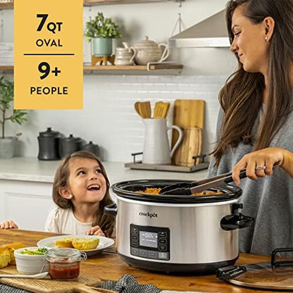 7 Quart Portable Programmable Slow Cooker with Timer - Curated Catalog D4