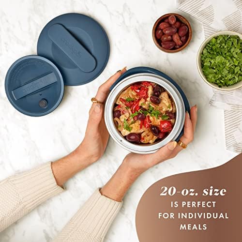 Electric Lunch Box Food Warmer 20oz – Faded Blue - Curated Catalog K4