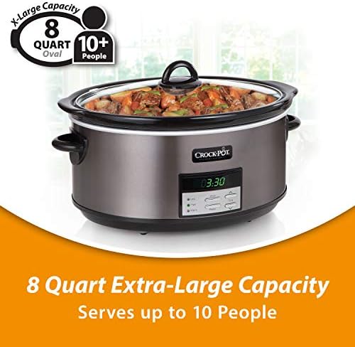 8 Quart Programmable Slow Cooker with Auto Warm - Curated Catalog C3