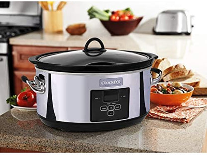 7 Quart Programmable Slow Cooker – Polished Platinum - Curated Catalog F6
