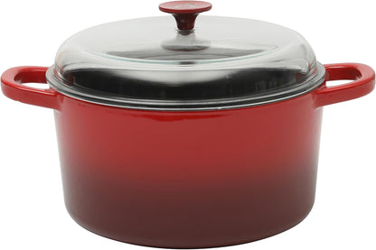 3 Quart Enameled Cast Iron Dutch Oven – Aqua - Curated Catalog M5