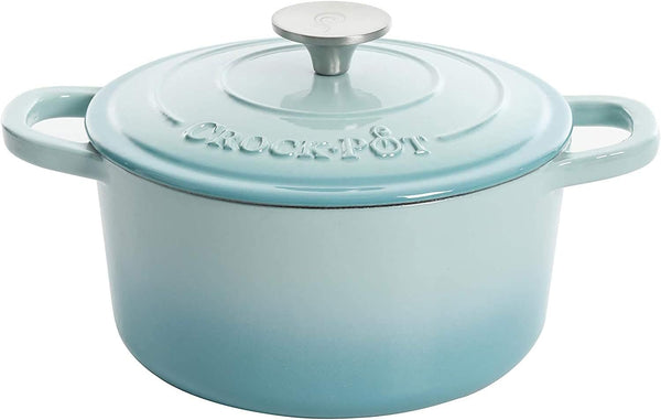 3 Quart Enameled Cast Iron Dutch Oven – Aqua - Curated Catalog V8