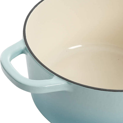 3 Quart Enameled Cast Iron Dutch Oven – Aqua - Curated Catalog V8