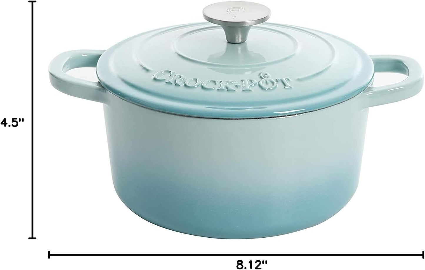 3 Quart Enameled Cast Iron Dutch Oven – Aqua - Curated Catalog V8